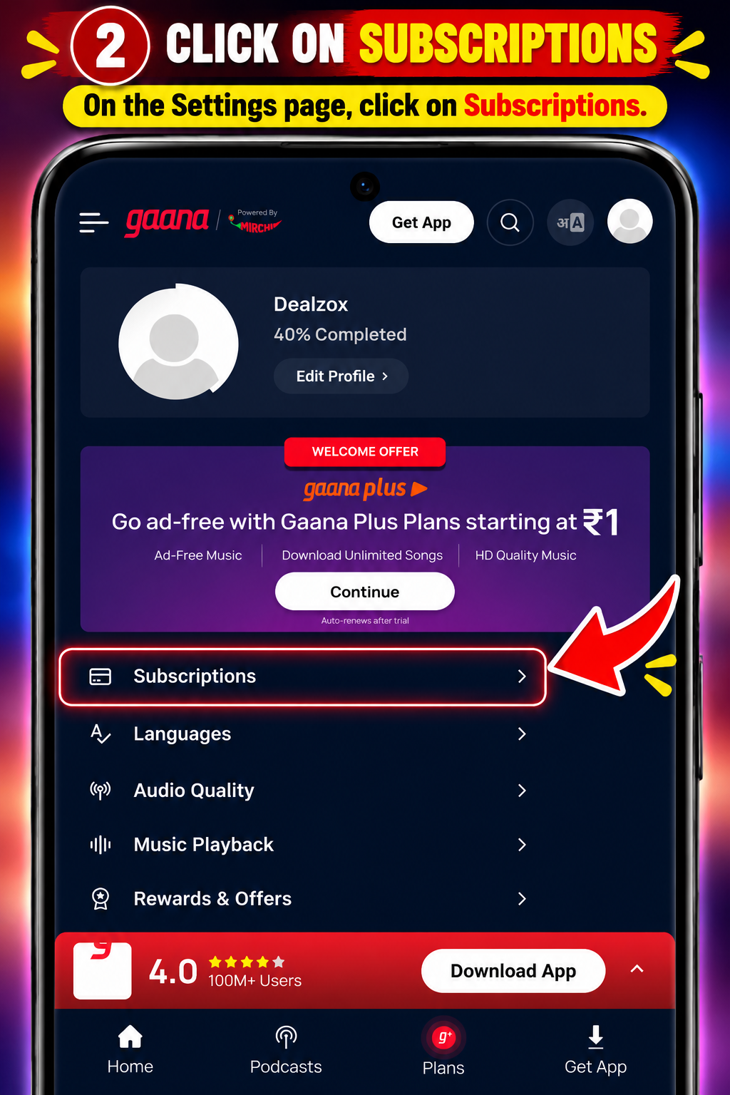 Login to Gaana